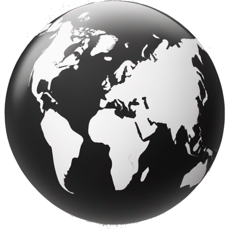 Black and white globe  emoji