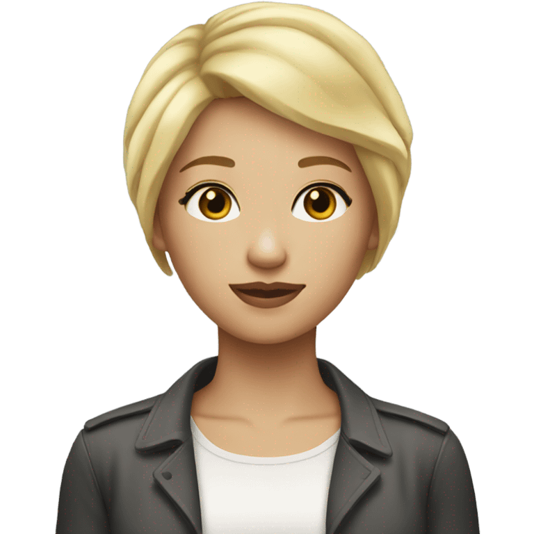 Beauty girl with short blonde hair emoji