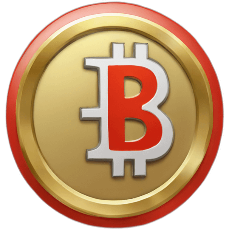 bitcoin coin red border but a C instead of the B in the middle emoji