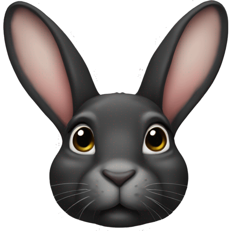 British spot rabbit black emoji