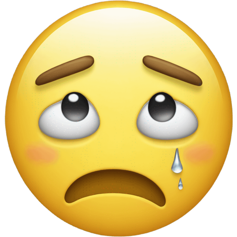 Emoji of sad face with tears emoji