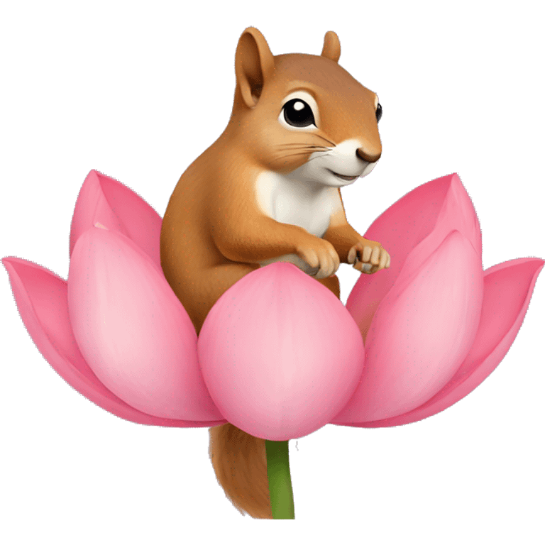 squirrel on a lotus  emoji