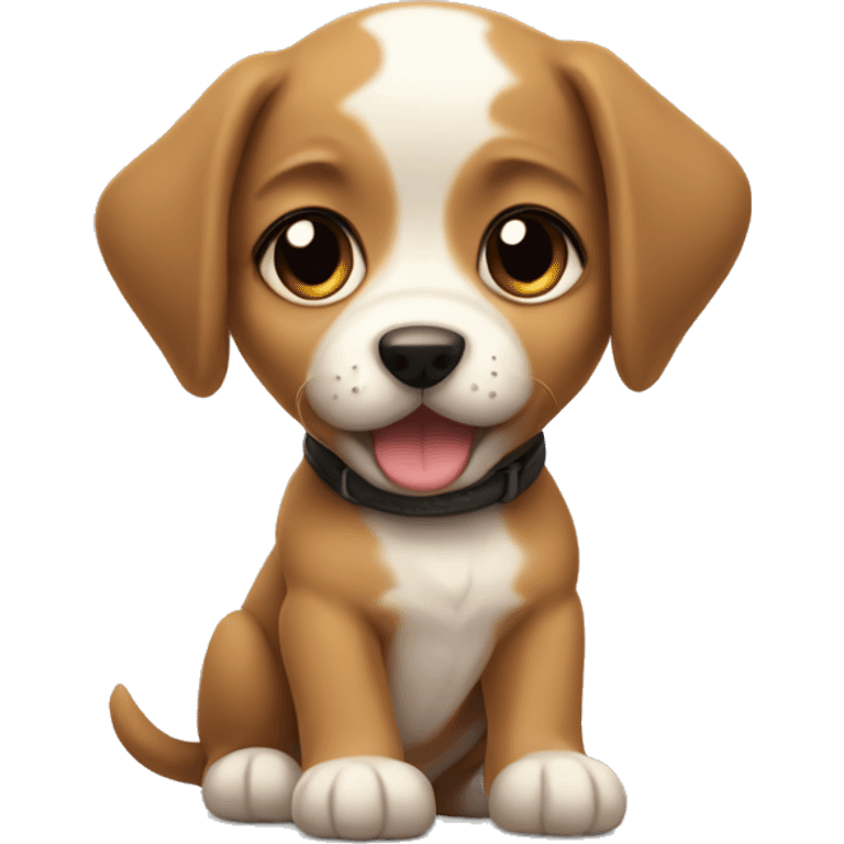 Super cute puppy emoji