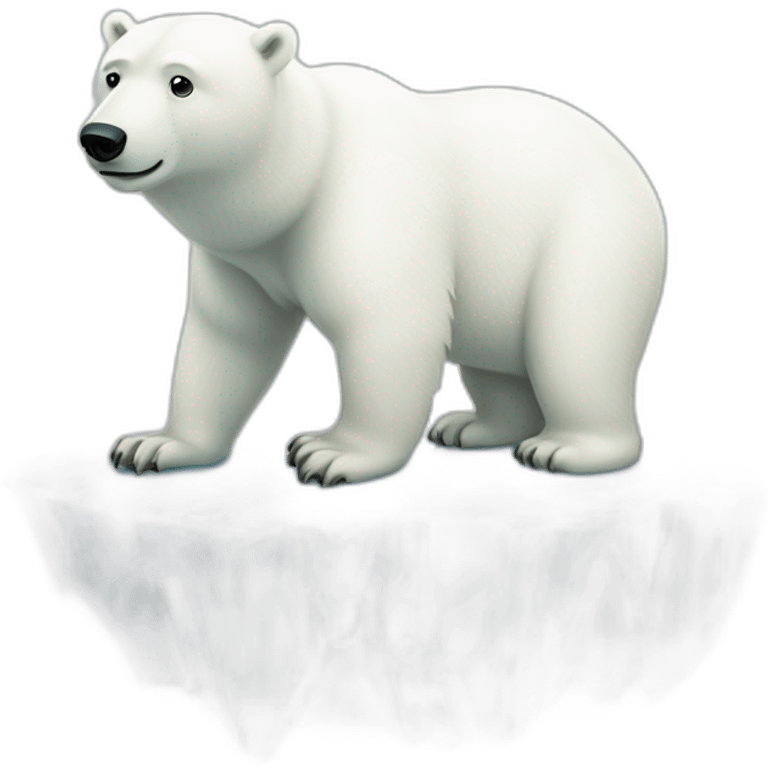 Polar bear on iceberg emoji