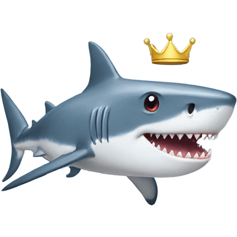 shark with princess crown emoji