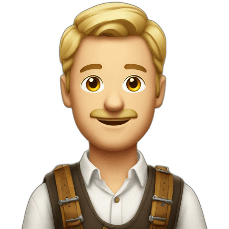 A German man in lederhosen emoji