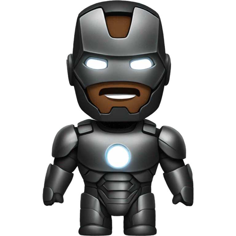 Black Iron man  emoji