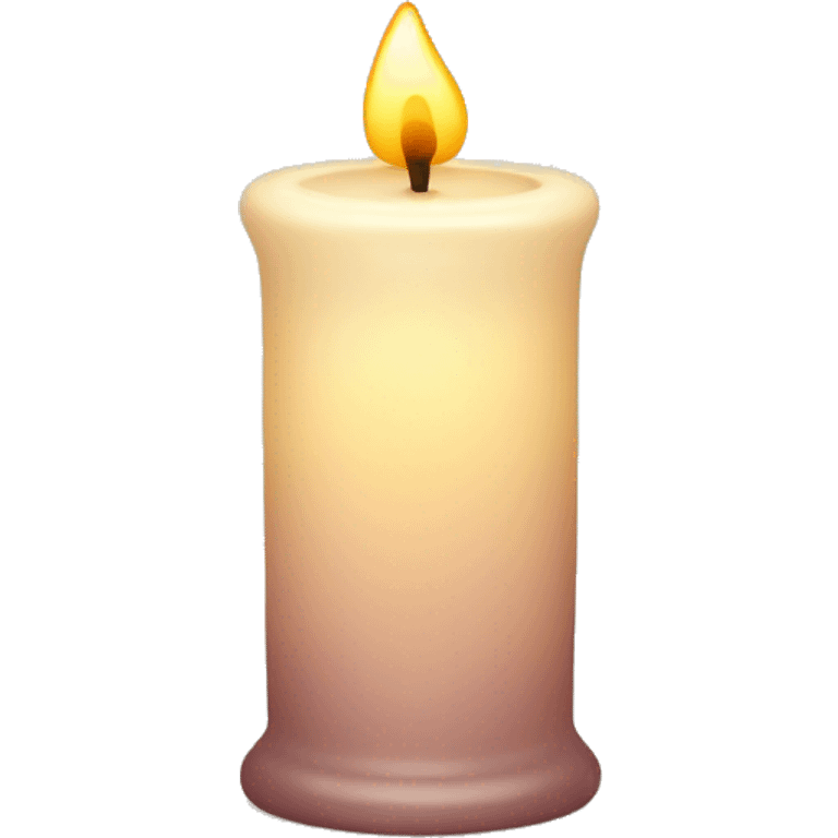 Candle in a powder-colored glass emoji