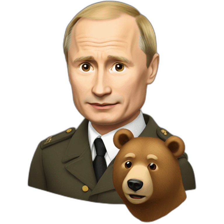 putin with a bear emoji