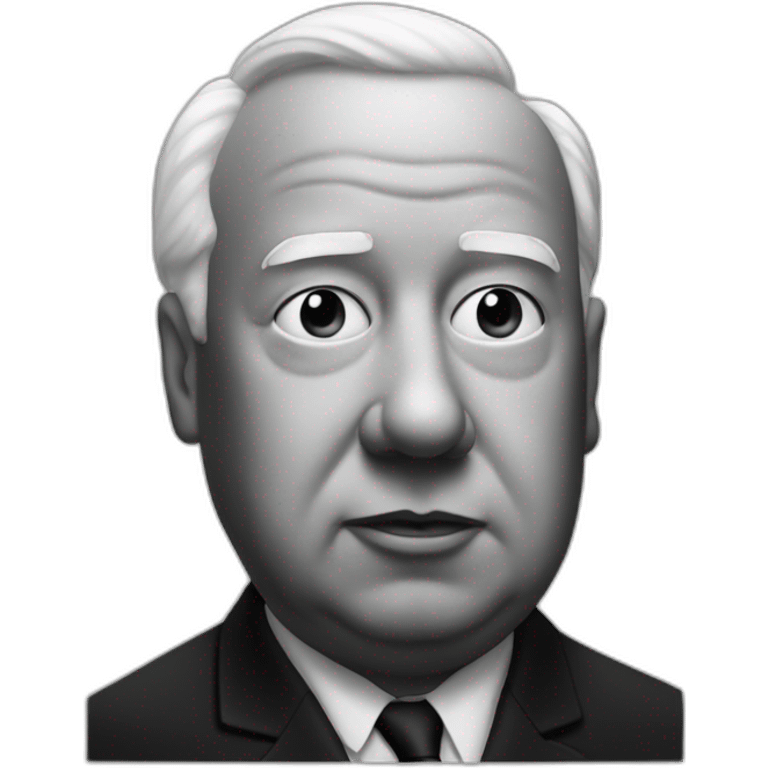 realist black and white alfred hitchcock emoji