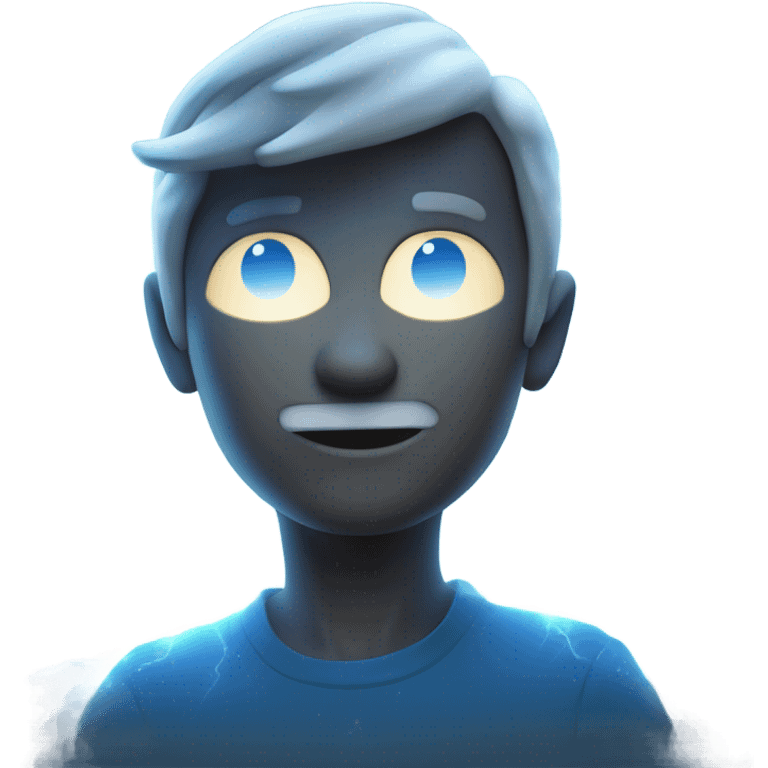 A flash of light and glowing particles as a figure blinks away from one spot and reappears instantly in another, with a trail of shimmering blue energy left behind. emoji