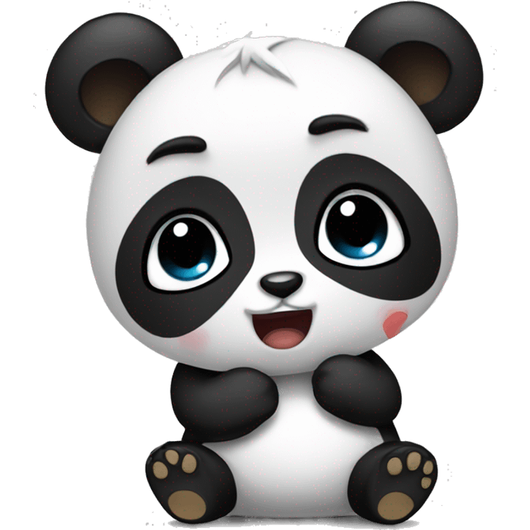 Crying panda chibi emoji