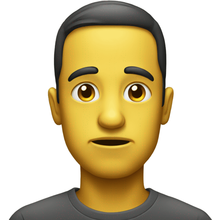 The yellow face emoji giving a side eye glare emoji