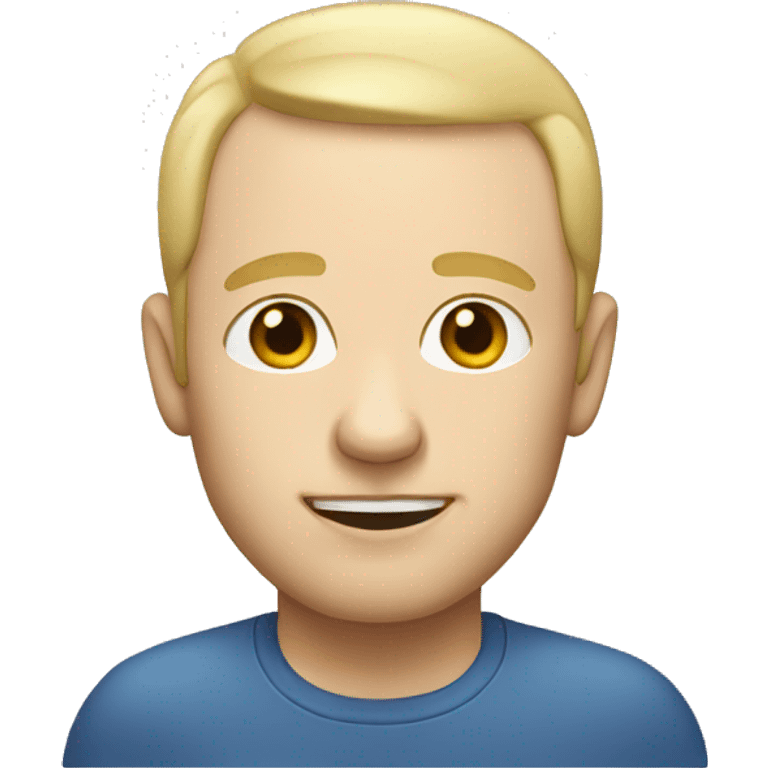 white skin, balding, blond stubble emoji