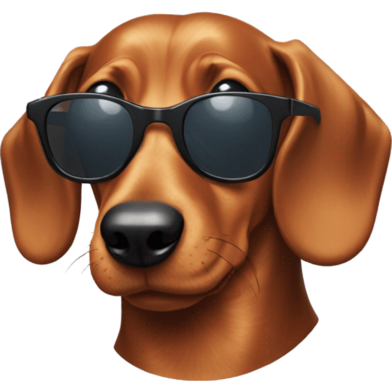 daschund with sunglasses emoji