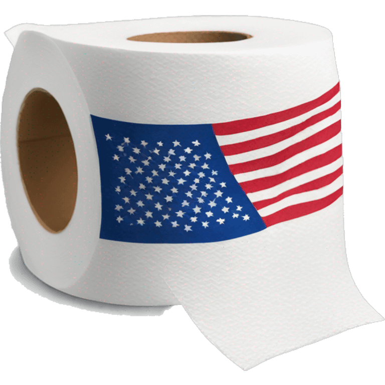  America flag on toilet paper  emoji