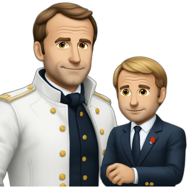 macron qui embrasse marcon emoji