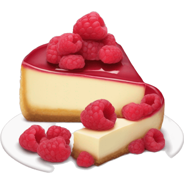 cheesecake with raspberries  emoji