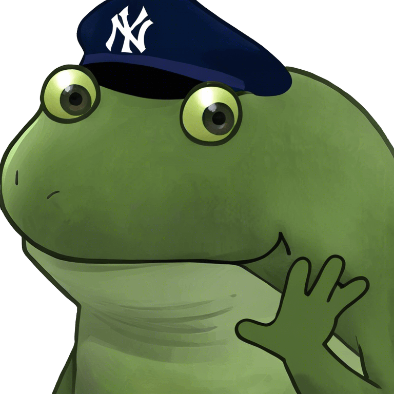 wearing a yankees hat emoji