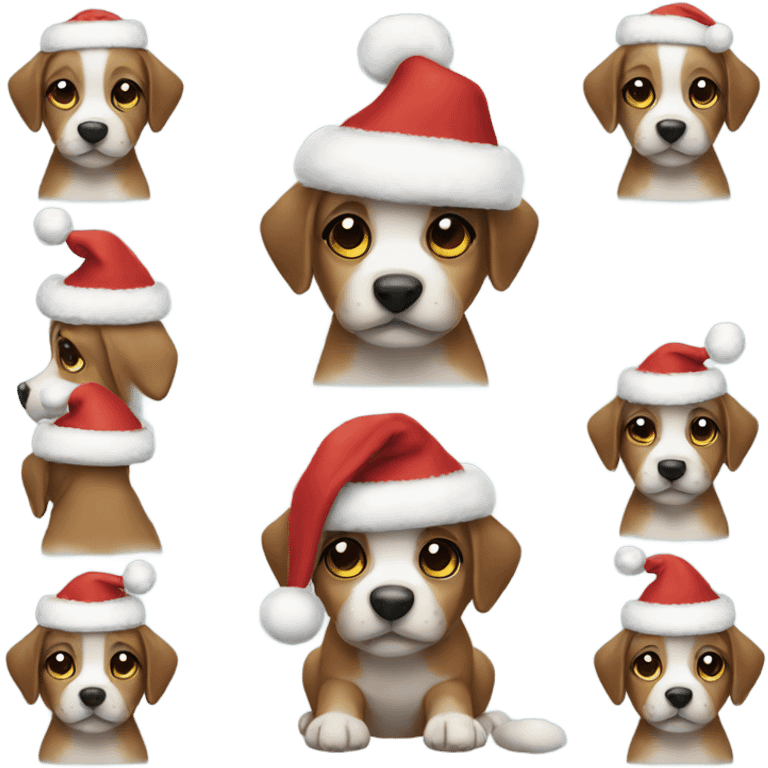 Christmas puppy emoji