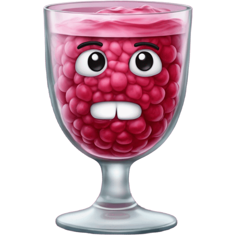 Himbeeren Creme im Glas emoji