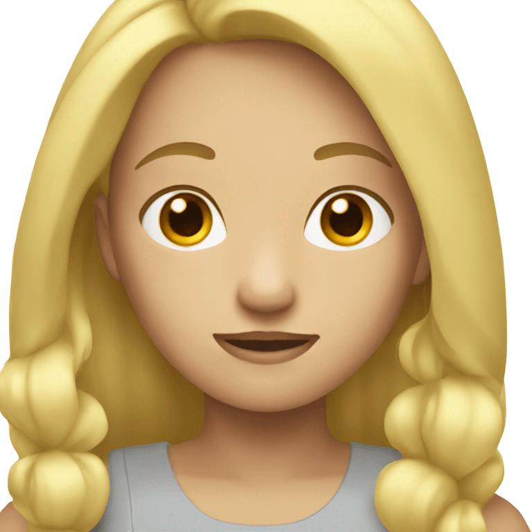 A girl with blonde hair who is 12  emoji