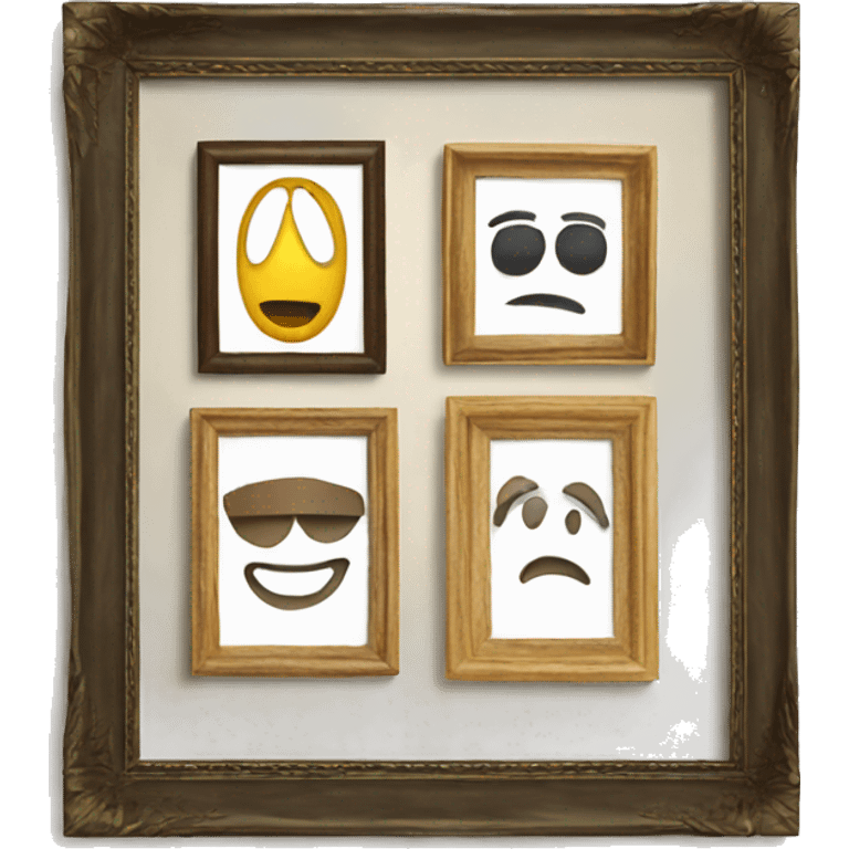 Picture frames on a wall emoji