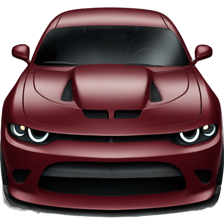 very dark red almost black hellcat car emoji