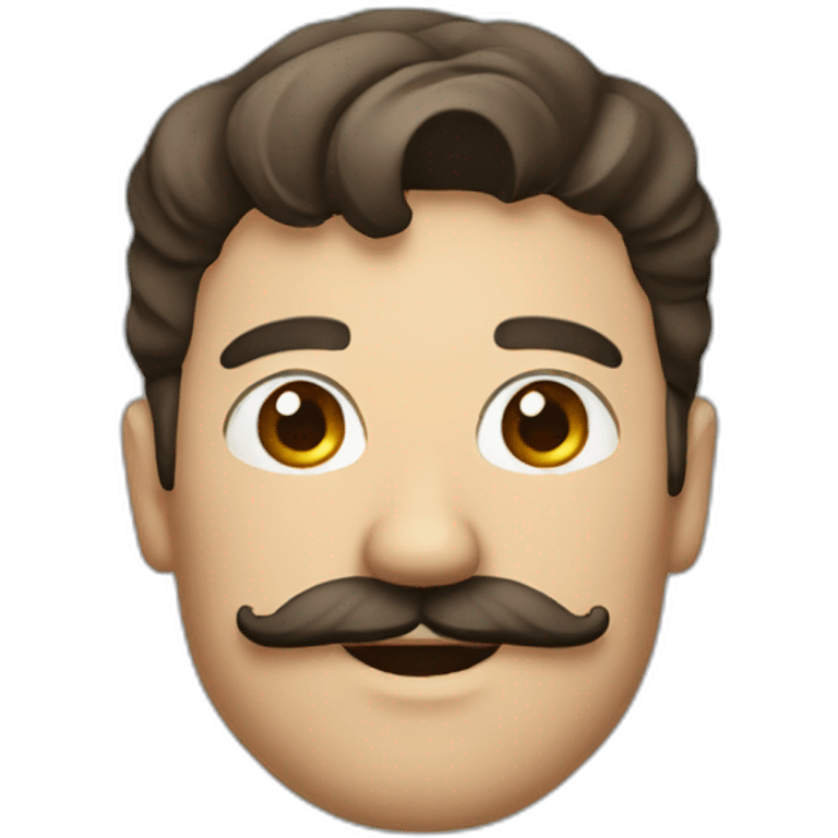 Men with a cube mustach emoji