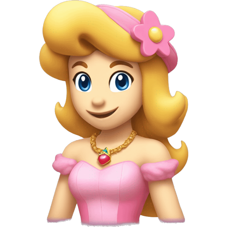 Princess Peach mixed with Donkey Kong emoji