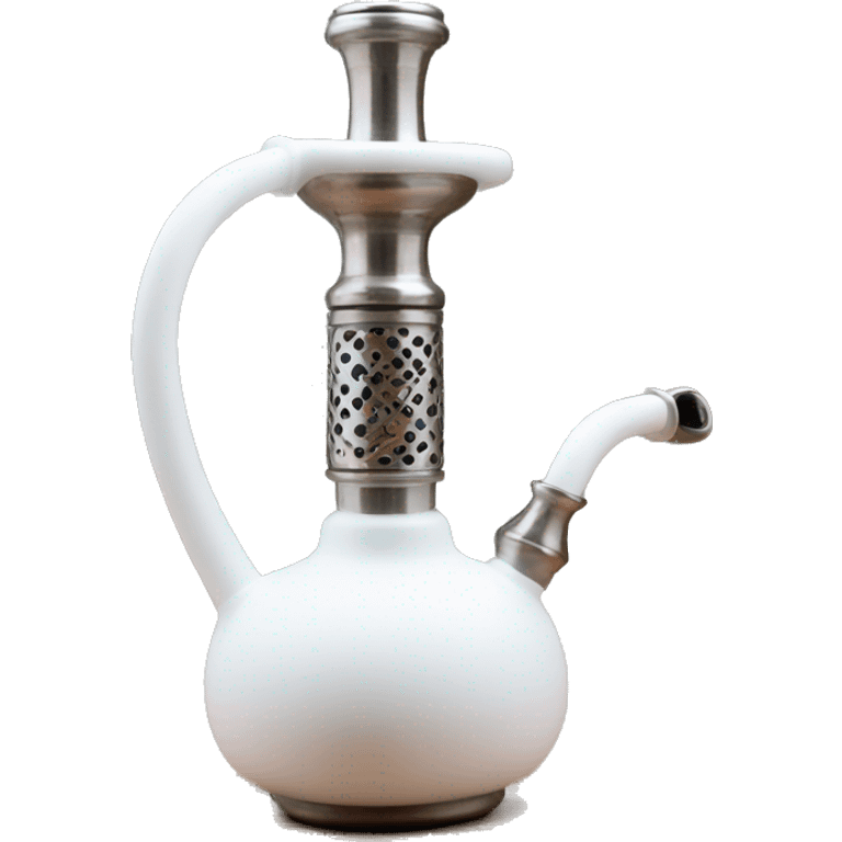 white and stainless steel hookah  emoji