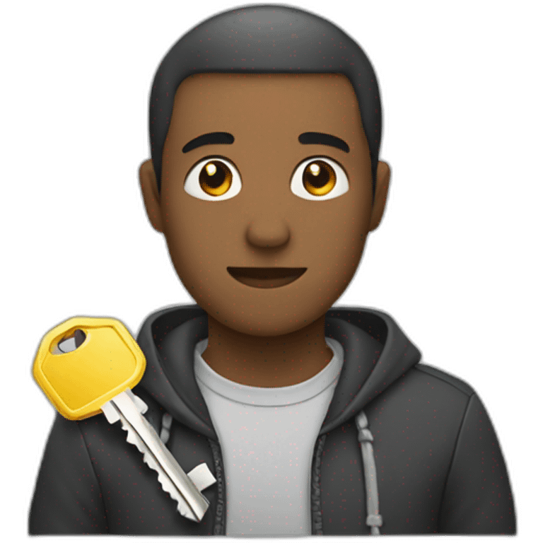 Person waiting with keys emoji