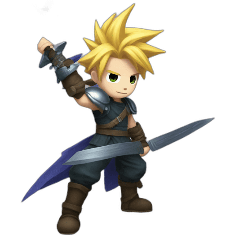 cloud strife with massive sword emoji