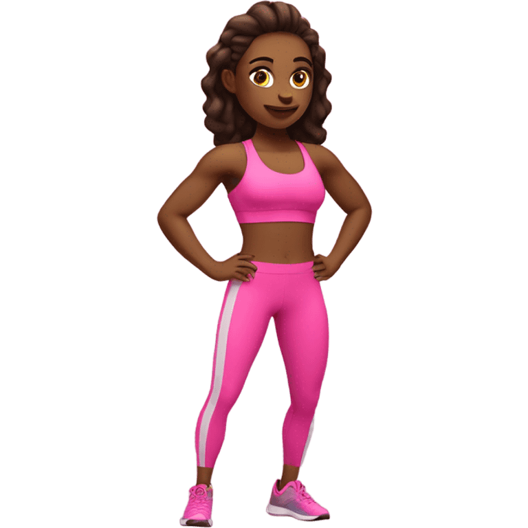 pink gym girl working o emoji