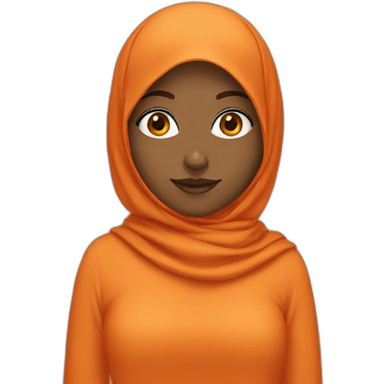 girl in orange hijab emoji