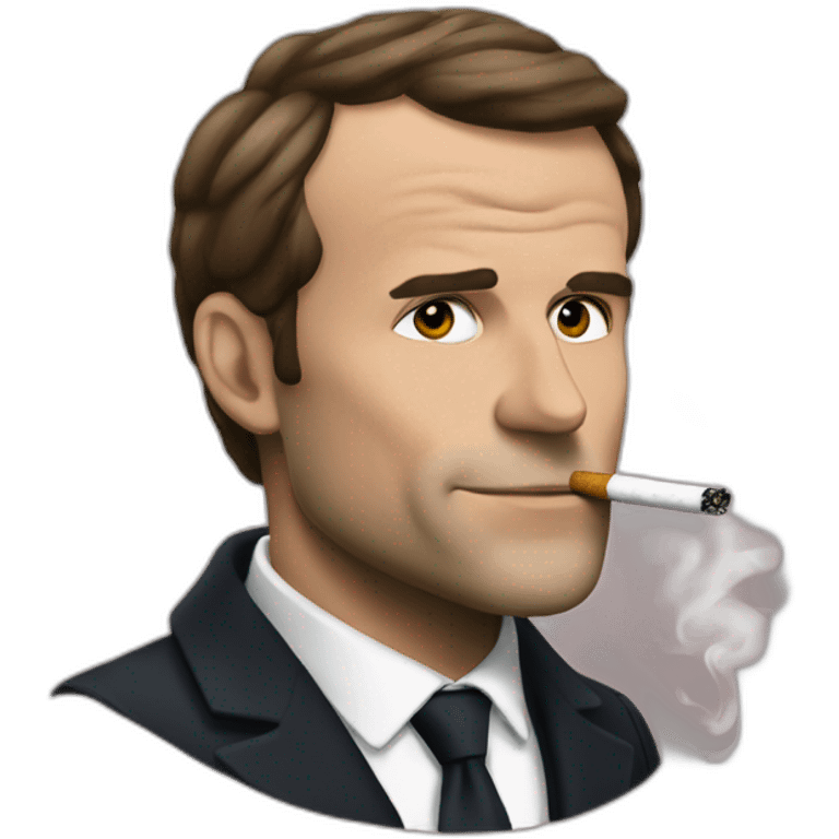 Macron smoking emoji