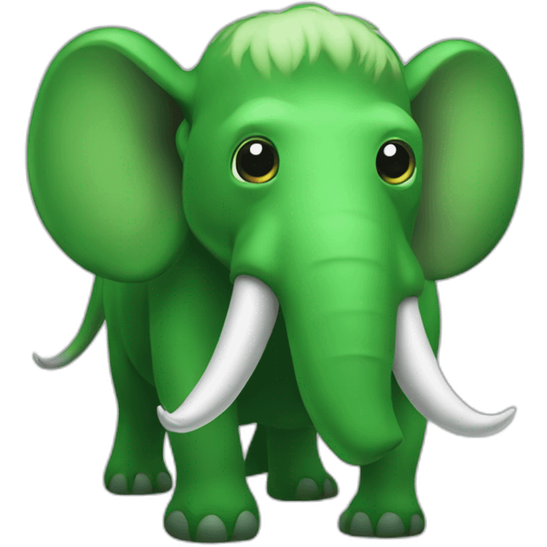 green comic mastodon emoji