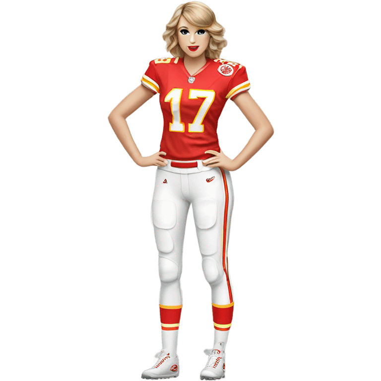 Taylor swift in chiefs jersey emoji