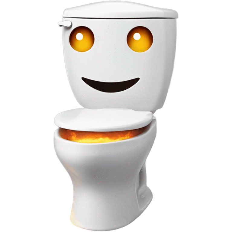 skibidi toilet with laser eyes blowing up emoji