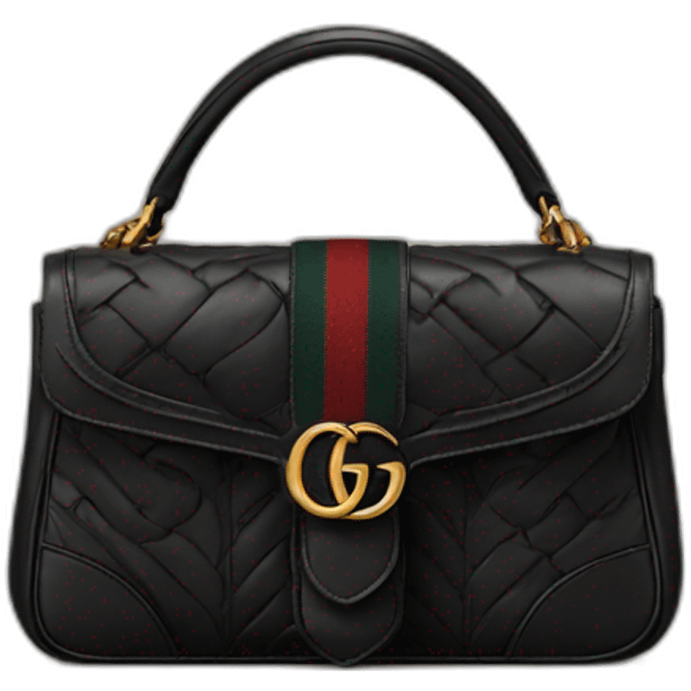 black gucci bag emoji