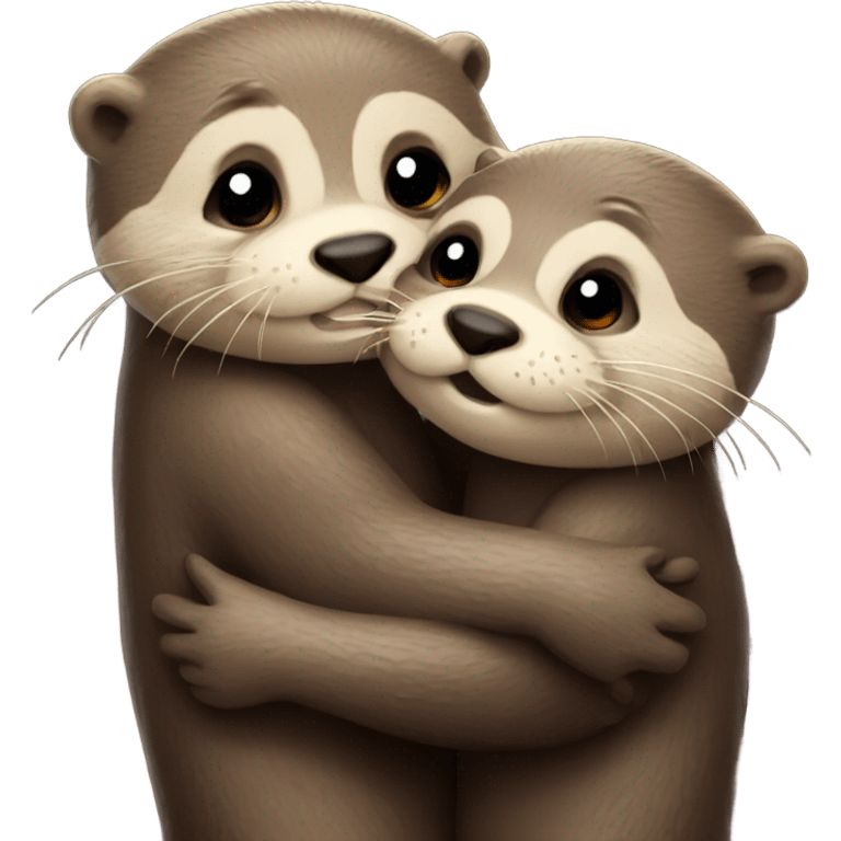 Otter hugs otter emoji