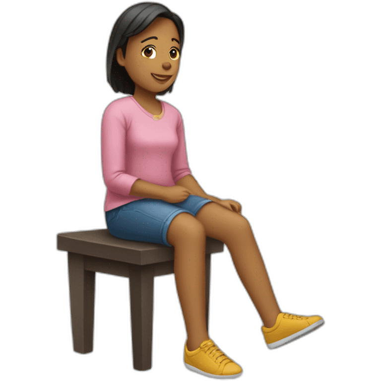 Fille assise sur garcon emoji