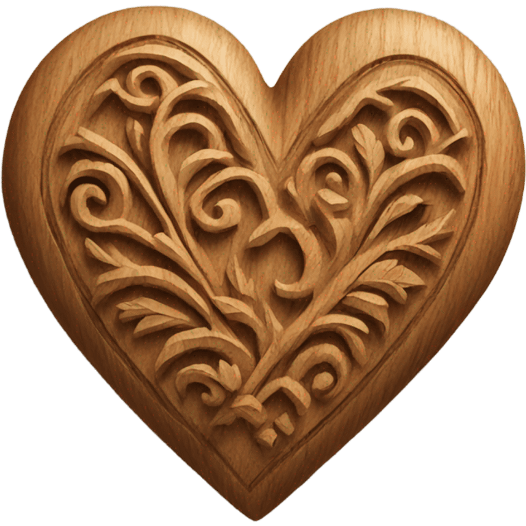 wooden heart emoji