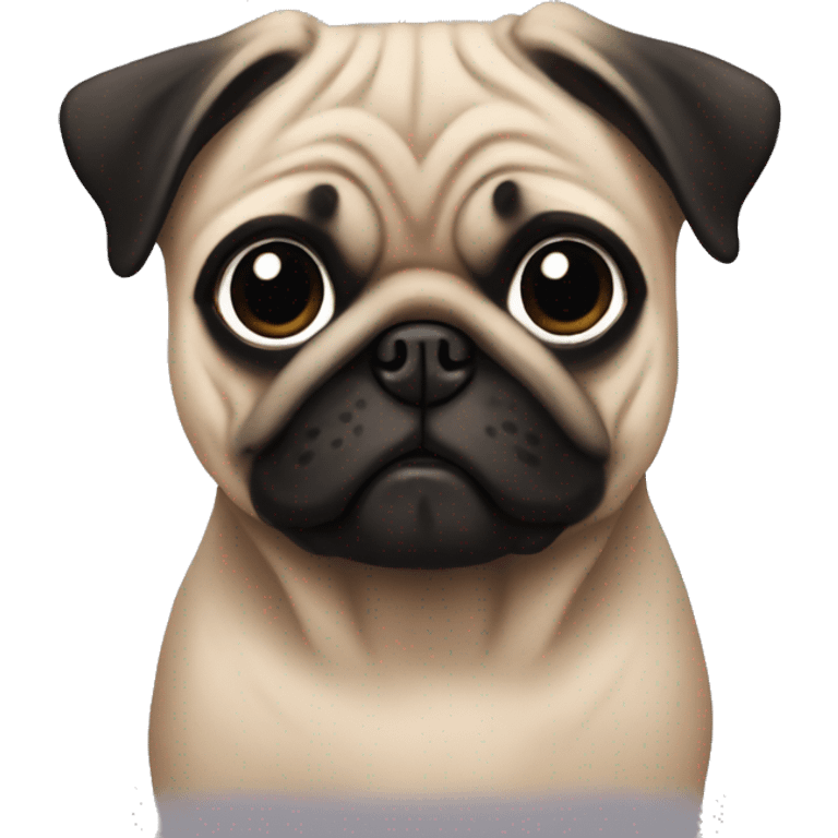 Pug with ariana grande emoji