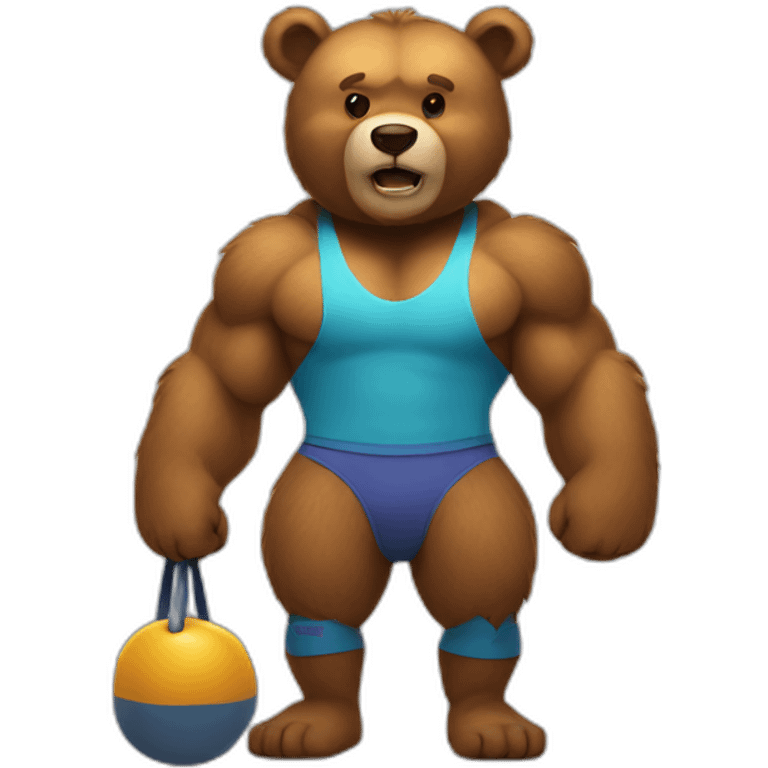 Gym bear emoji