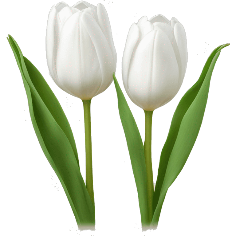 two white tulips emoji