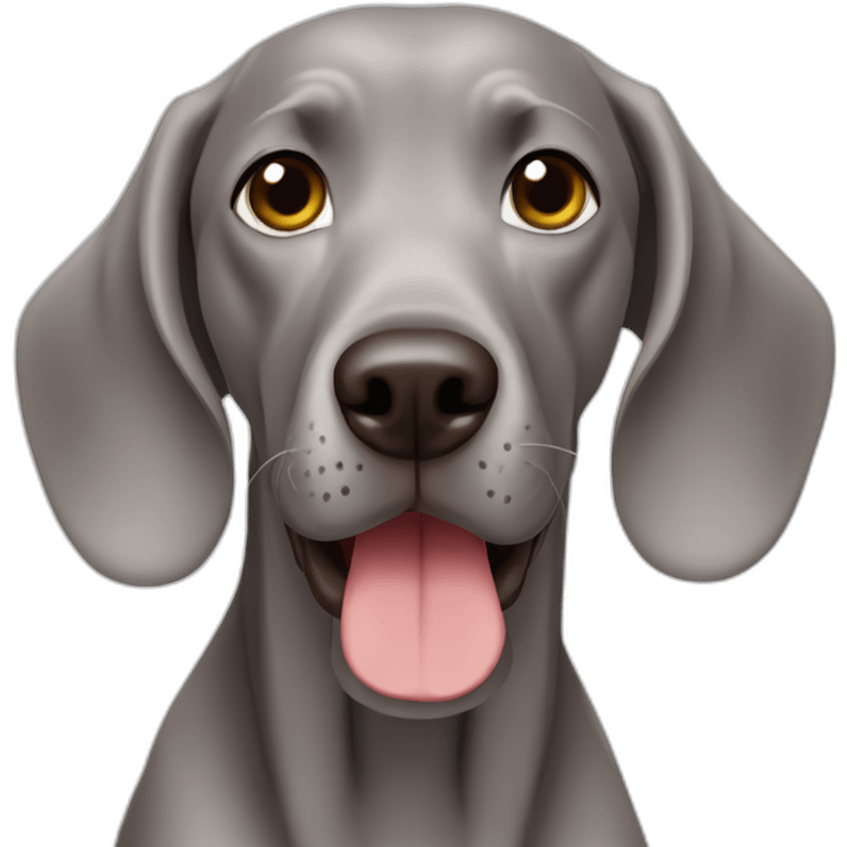 weimaraner funny emoji