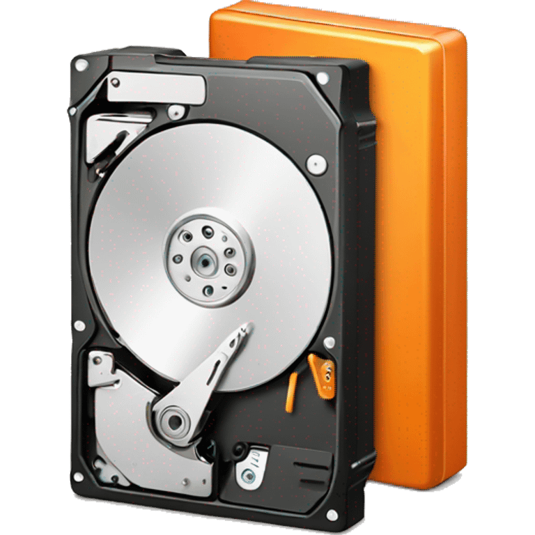 LaCie Hard Drive Metal orange emoji