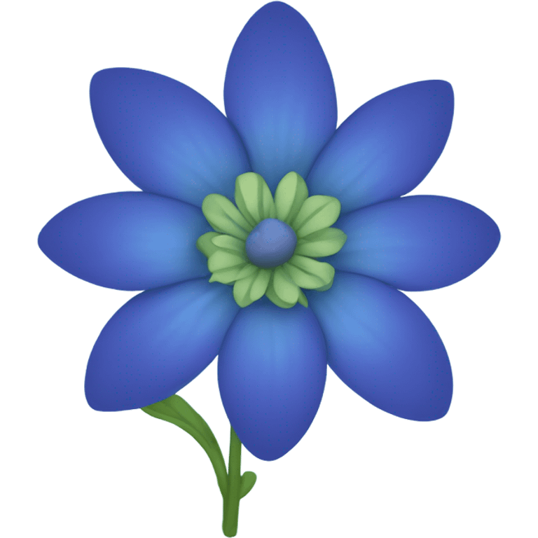 a blue flower emoji