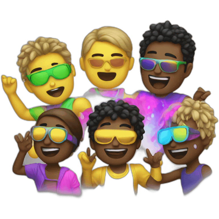 Rave party emoji